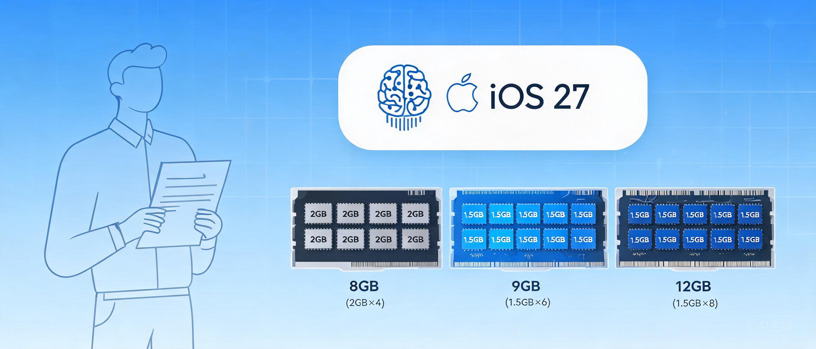 郭明錤爆料：iOS 27深度整合AI，低阶iPhone DRAM将升级至9GB配图1