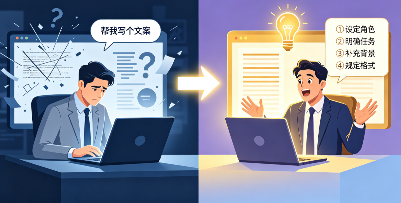 别再问“帮我写个文案”了，这样提问AI才给力